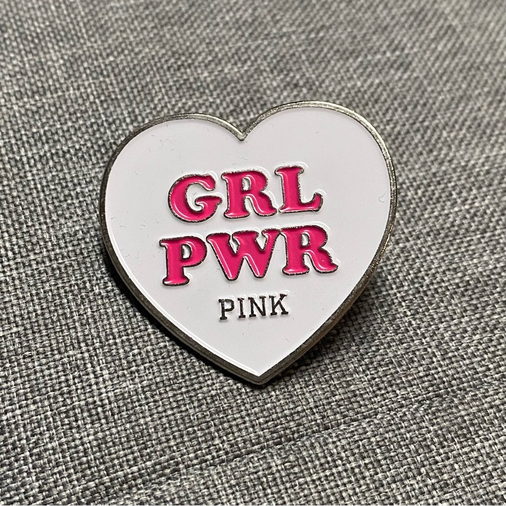 Victoria’s Secret PINK Girl Power Heart GRL PWR Pin